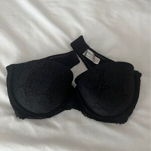 Black lace strapless bra 36C